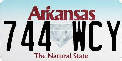 AR license plate 744WCY