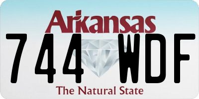 AR license plate 744WDF