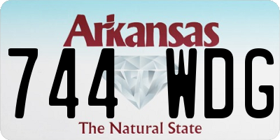 AR license plate 744WDG