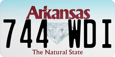 AR license plate 744WDI