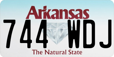 AR license plate 744WDJ