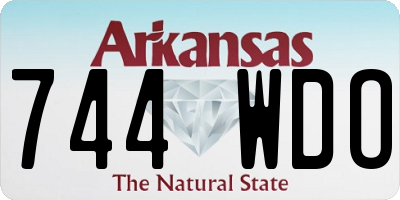 AR license plate 744WDO