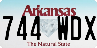 AR license plate 744WDX