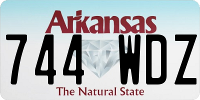 AR license plate 744WDZ