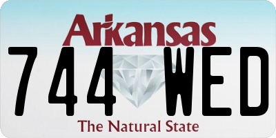 AR license plate 744WED