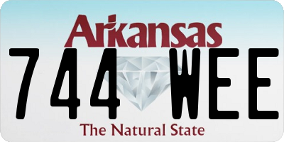 AR license plate 744WEE