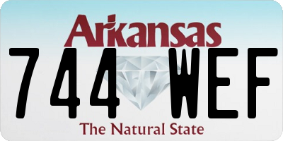 AR license plate 744WEF