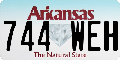 AR license plate 744WEH