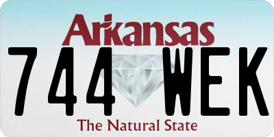 AR license plate 744WEK