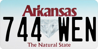 AR license plate 744WEN