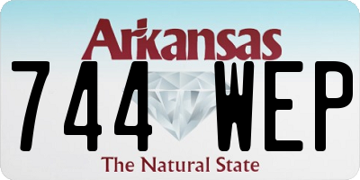 AR license plate 744WEP