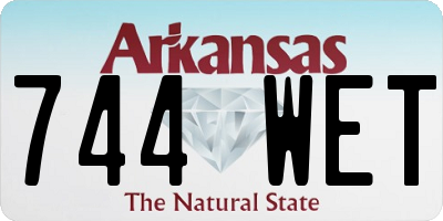 AR license plate 744WET