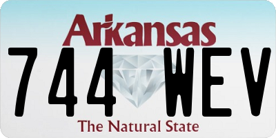 AR license plate 744WEV