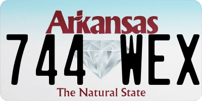AR license plate 744WEX
