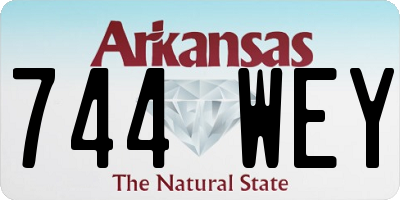 AR license plate 744WEY