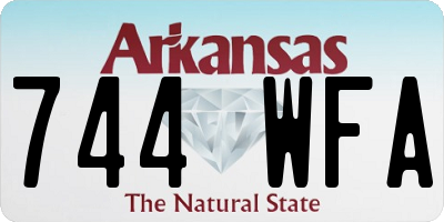 AR license plate 744WFA