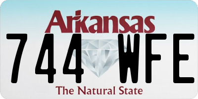 AR license plate 744WFE