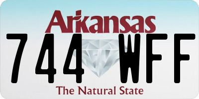 AR license plate 744WFF