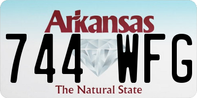 AR license plate 744WFG
