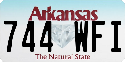 AR license plate 744WFI