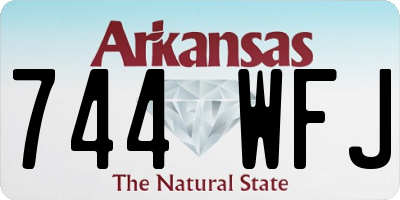 AR license plate 744WFJ
