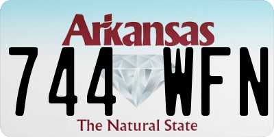 AR license plate 744WFN