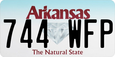 AR license plate 744WFP