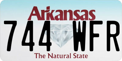 AR license plate 744WFR