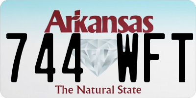 AR license plate 744WFT