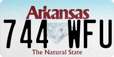 AR license plate 744WFU