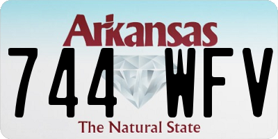 AR license plate 744WFV