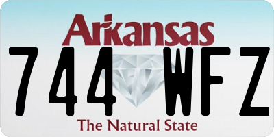 AR license plate 744WFZ