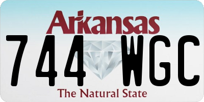 AR license plate 744WGC