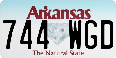 AR license plate 744WGD