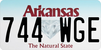 AR license plate 744WGE
