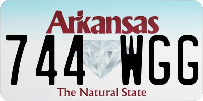 AR license plate 744WGG