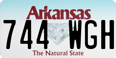 AR license plate 744WGH