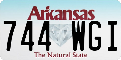 AR license plate 744WGI