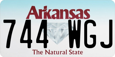 AR license plate 744WGJ