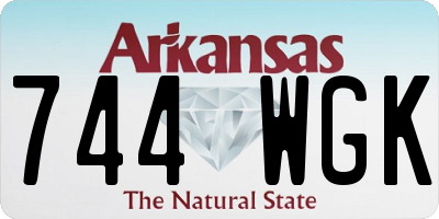 AR license plate 744WGK