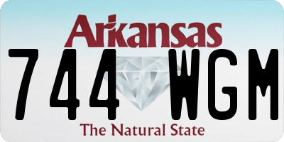 AR license plate 744WGM