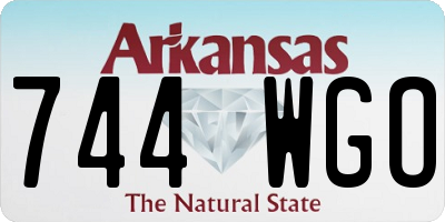 AR license plate 744WGO