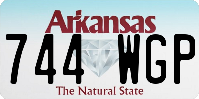 AR license plate 744WGP