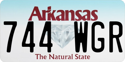 AR license plate 744WGR