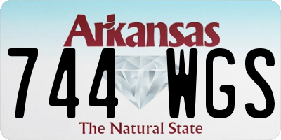 AR license plate 744WGS
