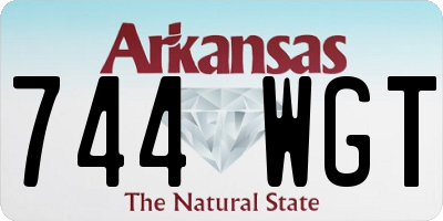 AR license plate 744WGT