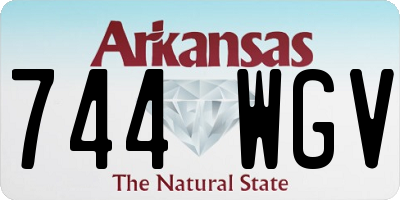AR license plate 744WGV