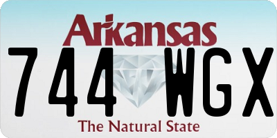 AR license plate 744WGX