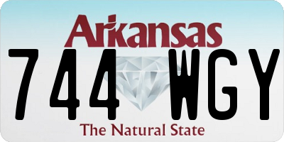 AR license plate 744WGY