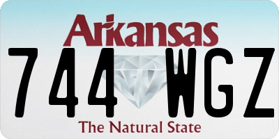 AR license plate 744WGZ